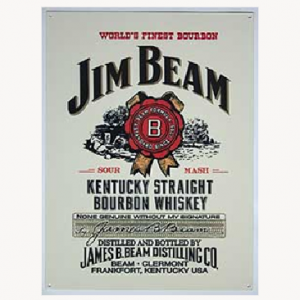 Jim Beam Metal Sign