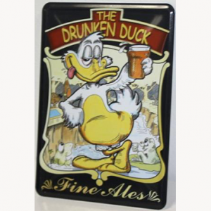 Drunken Duck Mini Metal Postcard